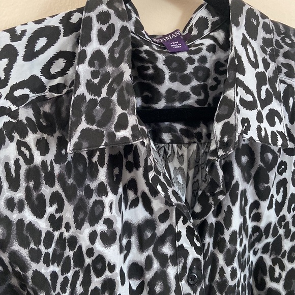 Leopard Print Button Down - Picture 2 of 6